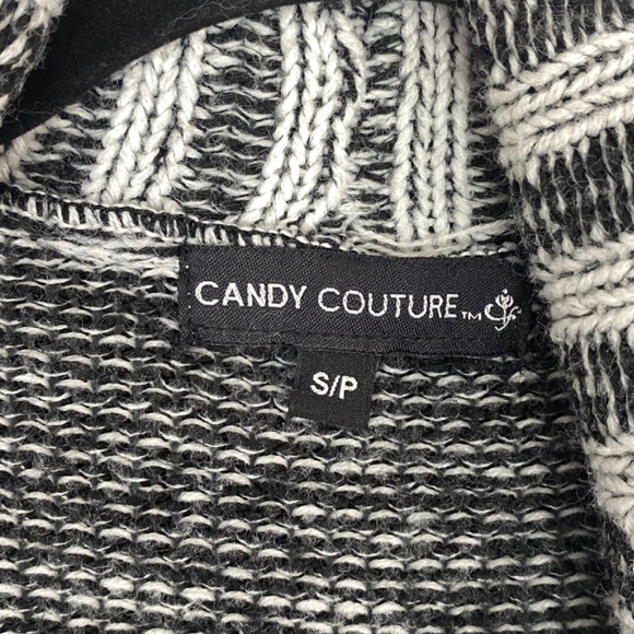 Candy Couture Open Front Cardigan Sweater Sz Small Long Sleeve Curved - Picture 5 of 9
